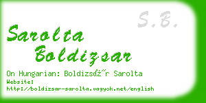 sarolta boldizsar business card